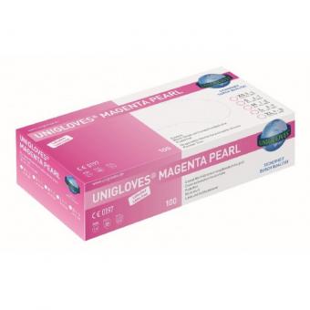 Größe L Unigloves "Magenta Pearl "  Nitril magenta 100 Stk. 