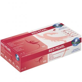 Größe S Unigloves "Red Pearl "  Nitril rot 100 Stk. 