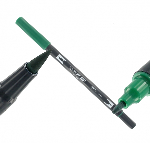 Tombow dual brush pen, green 