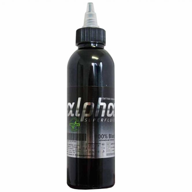 alpha SUPERFLUID 100% Black, 150 ml zum Füllen 